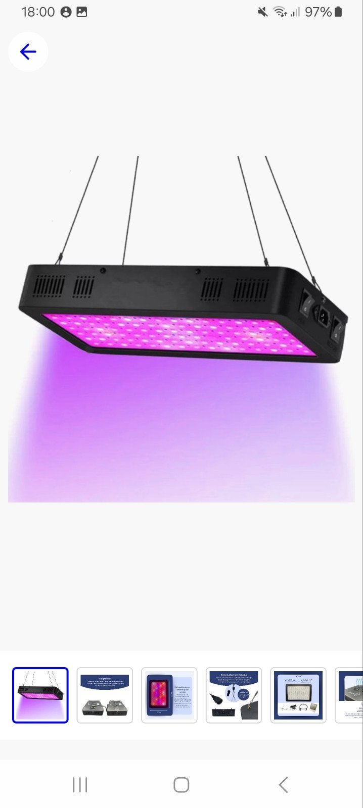 Led full spectrum kweeklamp., Ophalen, Kweeklamp