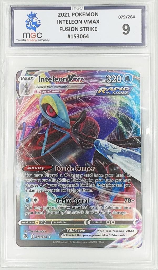 2021 Pokemon - Inteleon Vmax - Fusion Strike - 9, Verzenden, Nieuw, Losse kaart, Foil