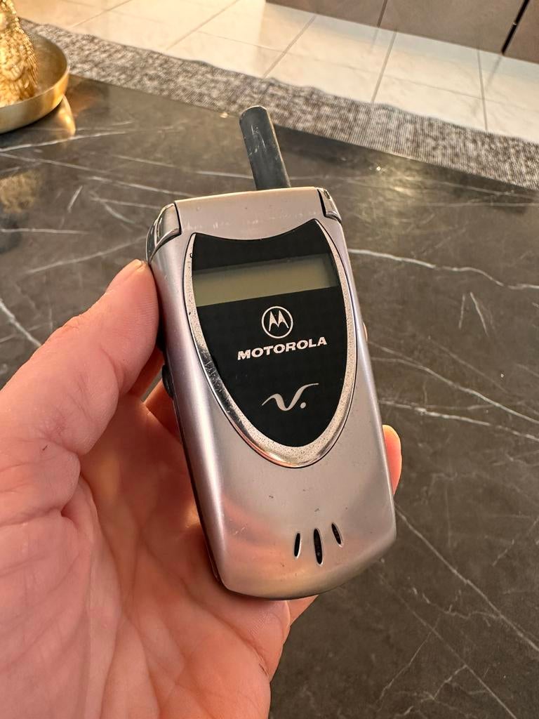 Motorola Klaptelefoon met Antenne – Retro / Vintage, Telecommunicatie, Ophalen of Verzenden, Gebruikt