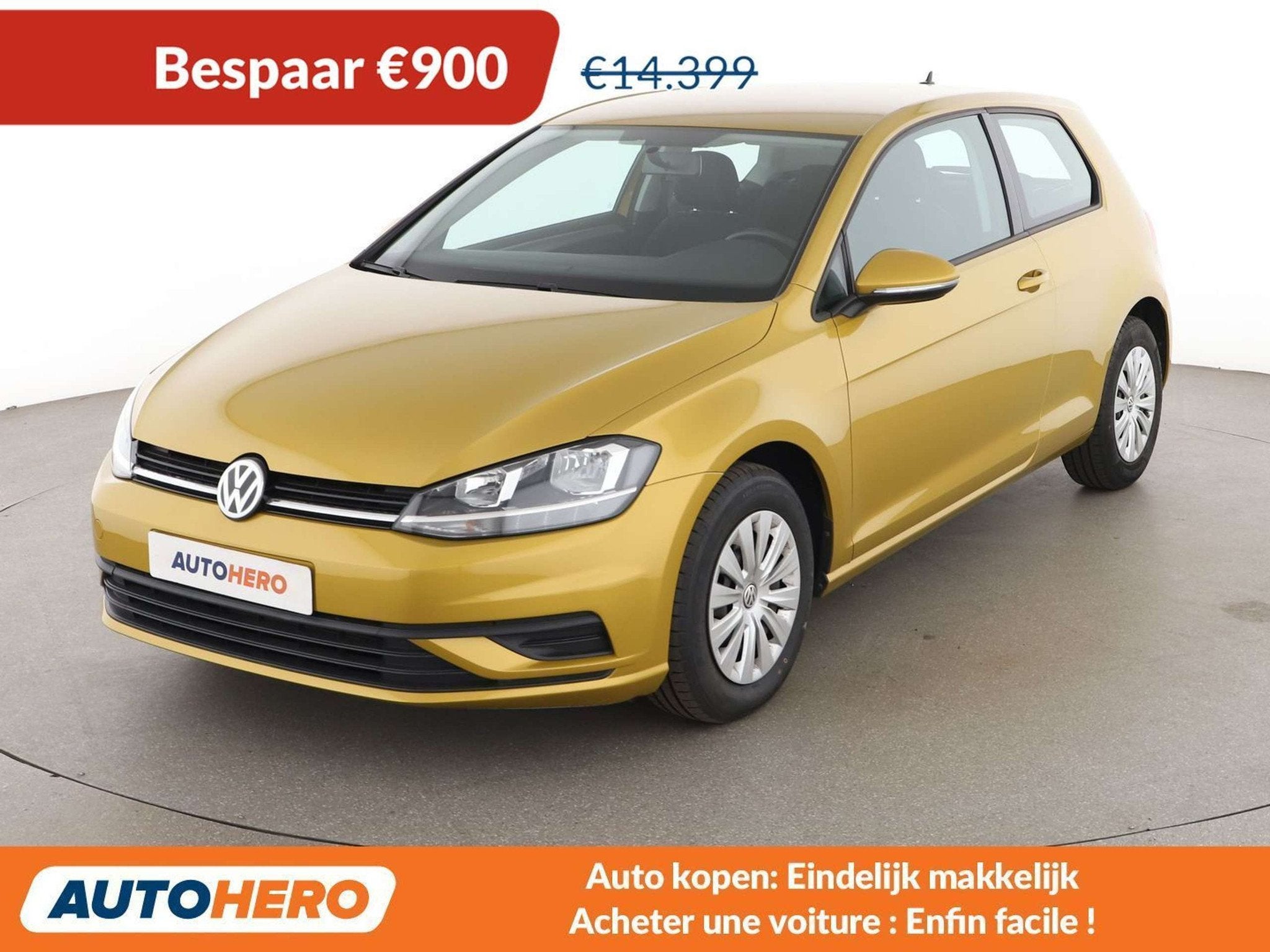 Volkswagen Golf 1.0 TSI Trendline BlueMotion Tech (bj 2017), Auto's, Stof, Gebruikt, Zwart, 1236 kg