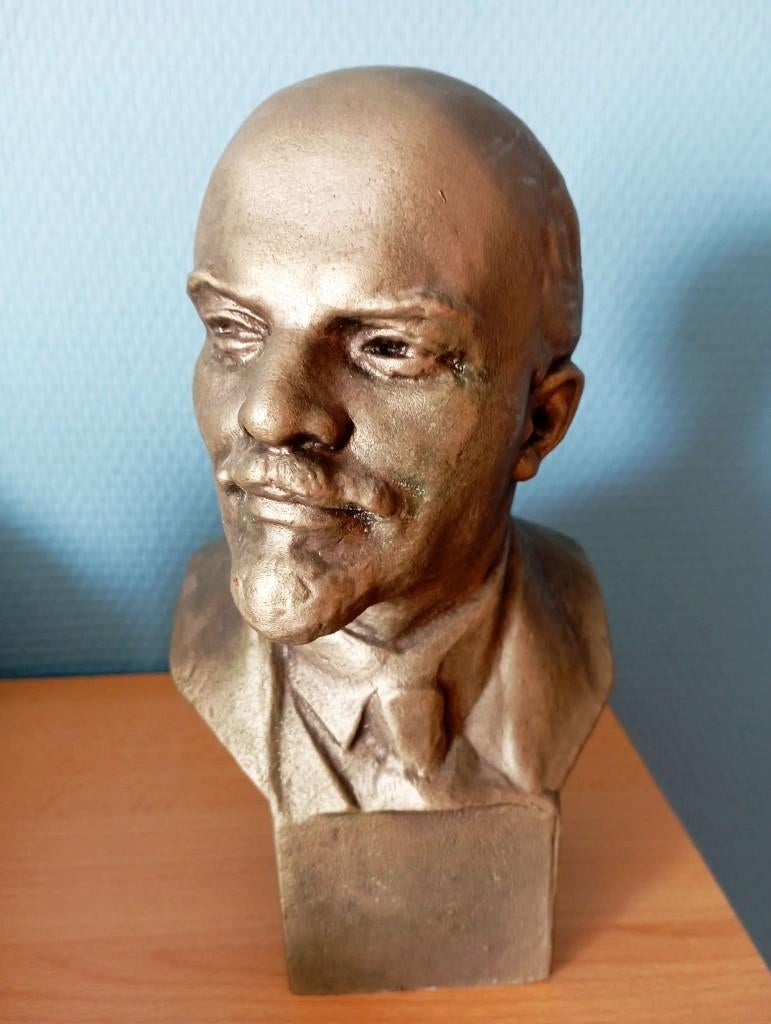 Vintage metalen buste Lenin 1975, Ophalen