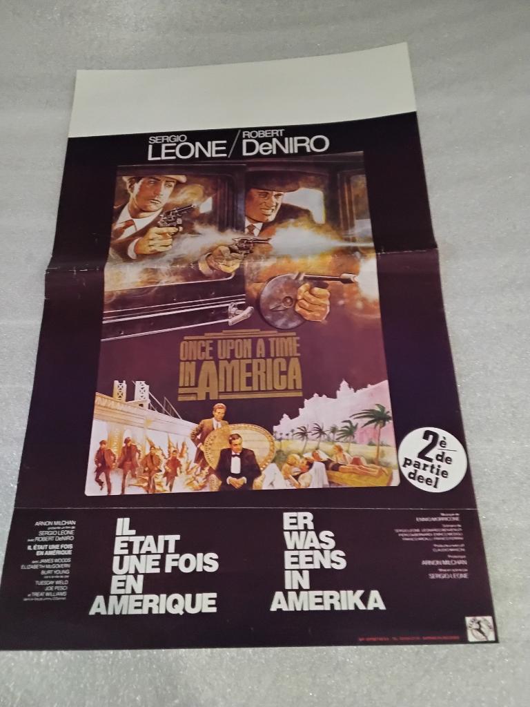 Ancienne affiche de cinema, il etait une fois l amerique, Collections, Posters & Affiches, Enlèvement ou Envoi, Rectangulaire vertical