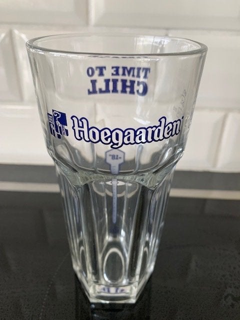 2  Hoegaarden glazen, Ophalen of Verzenden, Zo goed als nieuw
