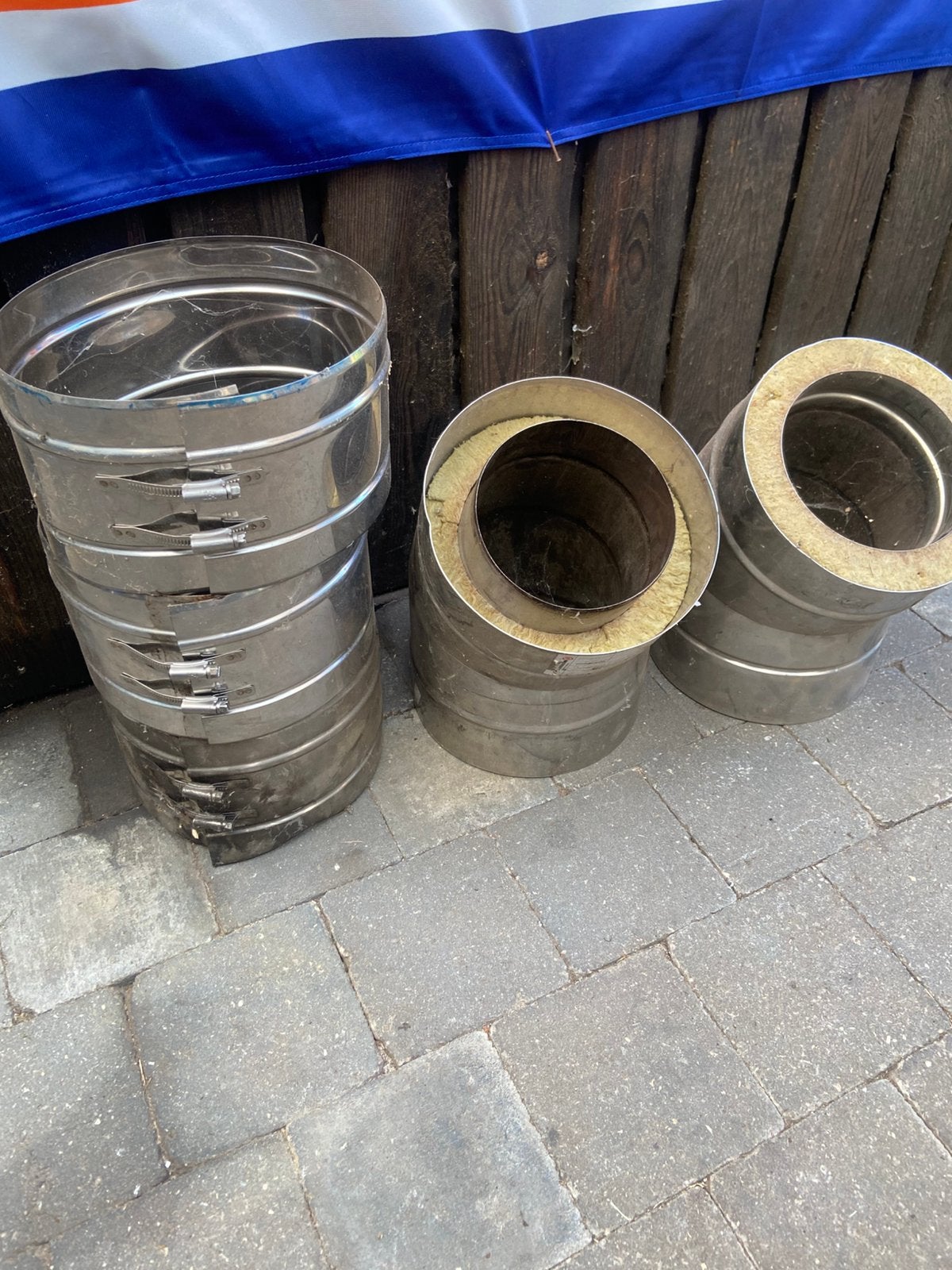 Dubbelwandige schouw hulpstukken, Ophalen, Zo goed als nieuw, Bochten