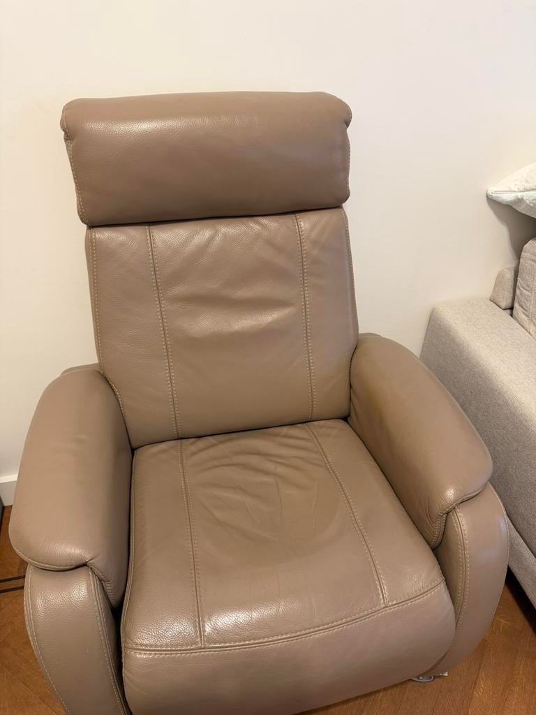 Luxe Lederen fauteuils, Huis en Inrichting, Fauteuils, Ophalen, Zo goed als nieuw, Leer