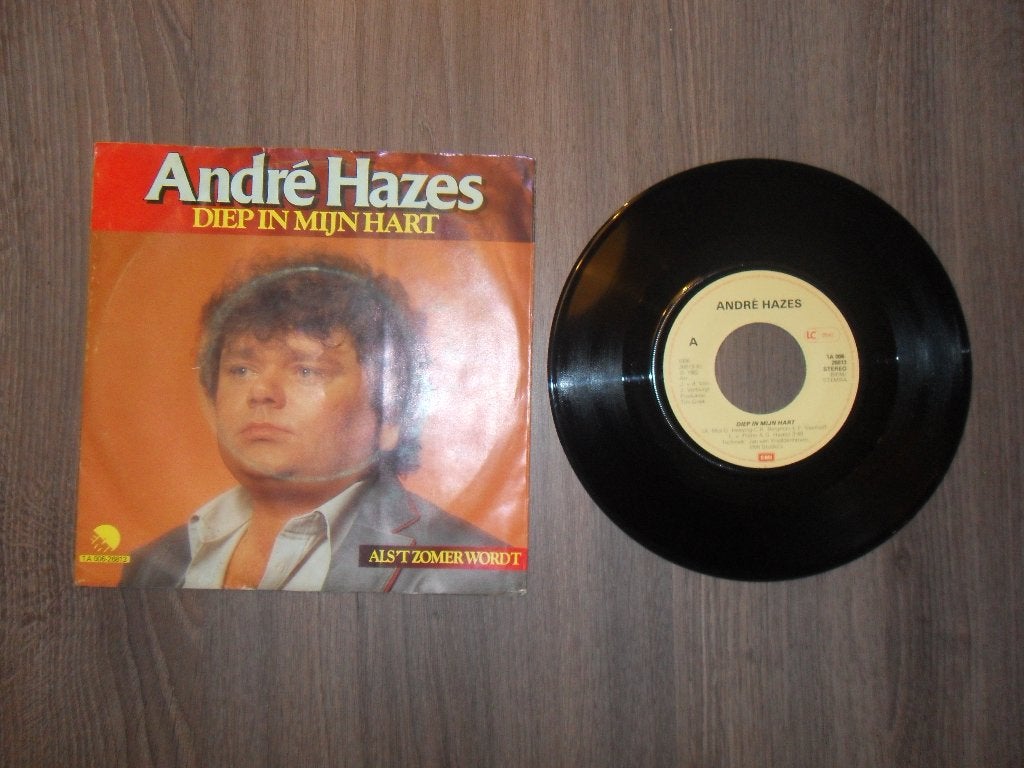 André Hazes - Diep in mijn hart, Ophalen of Verzenden, Gebruikt, 7 inch, Levenslied of Smartlap