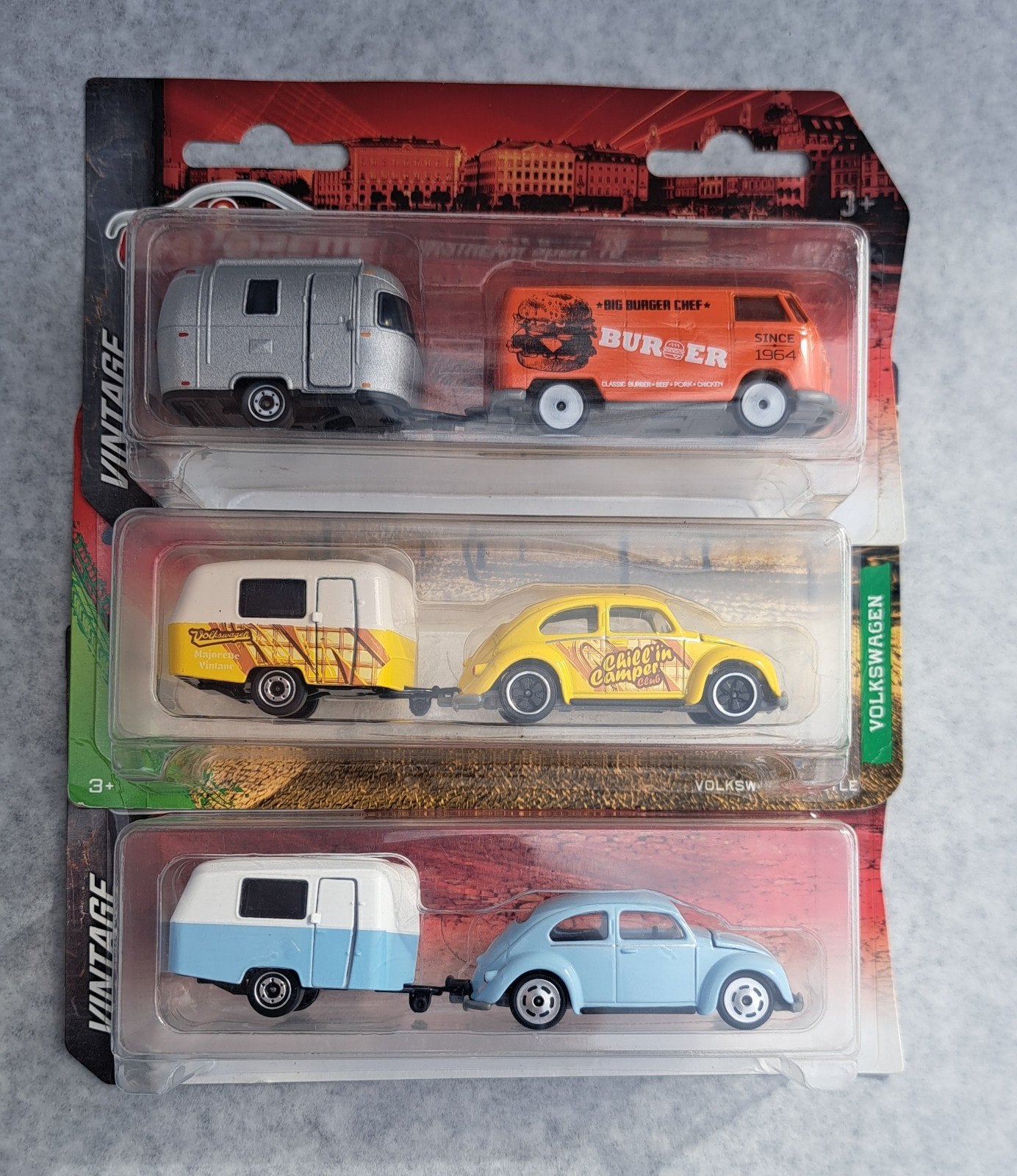 lot vw combi beetle avec remorque majorette, Enlèvement ou Envoi, Comme neuf, Voiture