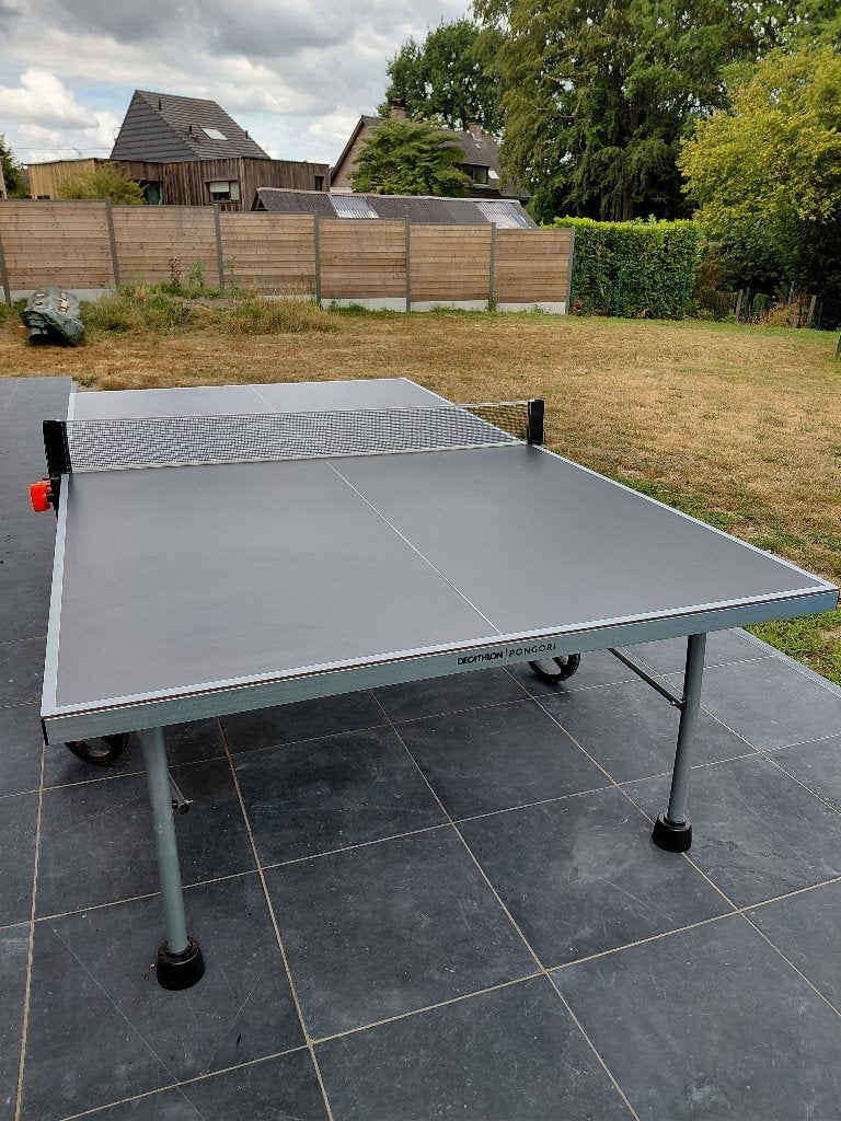 Outdoor pingpongtafel, Sport en Fitness, Tafeltennis, Ophalen, Zo goed als nieuw, Tafel Outdoor, Inklapbaar