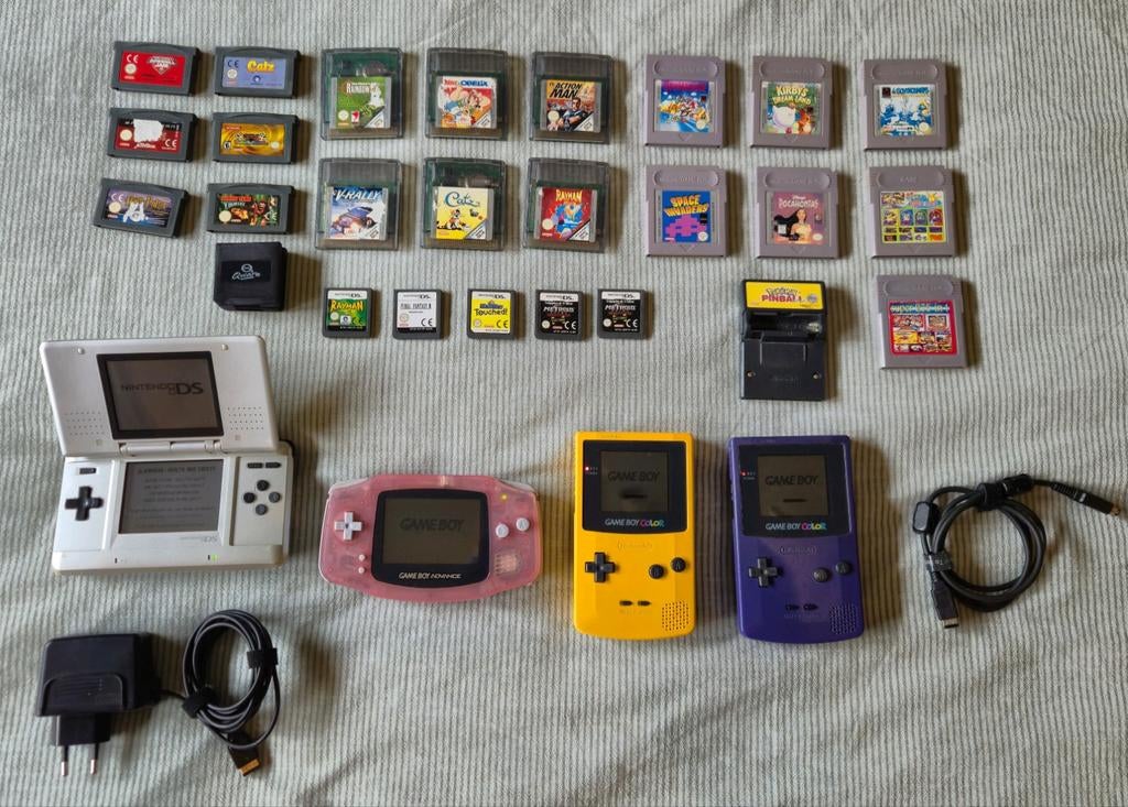 Retro Nintendo Set: 3 Consoles + 25 Games & GRATIS DS, Ophalen of Verzenden, Game Boy Color, Met games