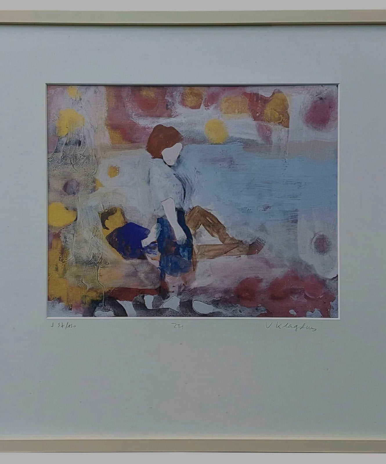 intieme composities vd openheid Viviane Klagsbrun, Gesigneerd, Ophalen, Portret en Figuren, Lithografie