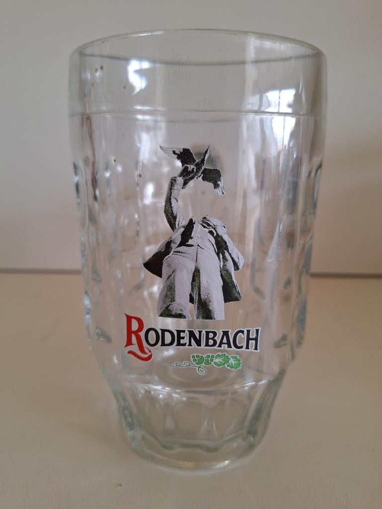 0,5 liter glazen bier pot brouwerij Rodenbach Roeselare, Verzamelen, Biermerken, Ophalen of Verzenden