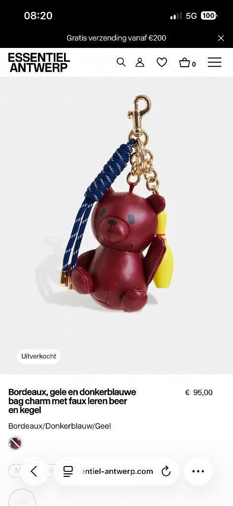 ESSENTIEL ANTWERP - sleutelhanger, Ophalen of Verzenden, Nieuw, Knuffel of Figuurtje