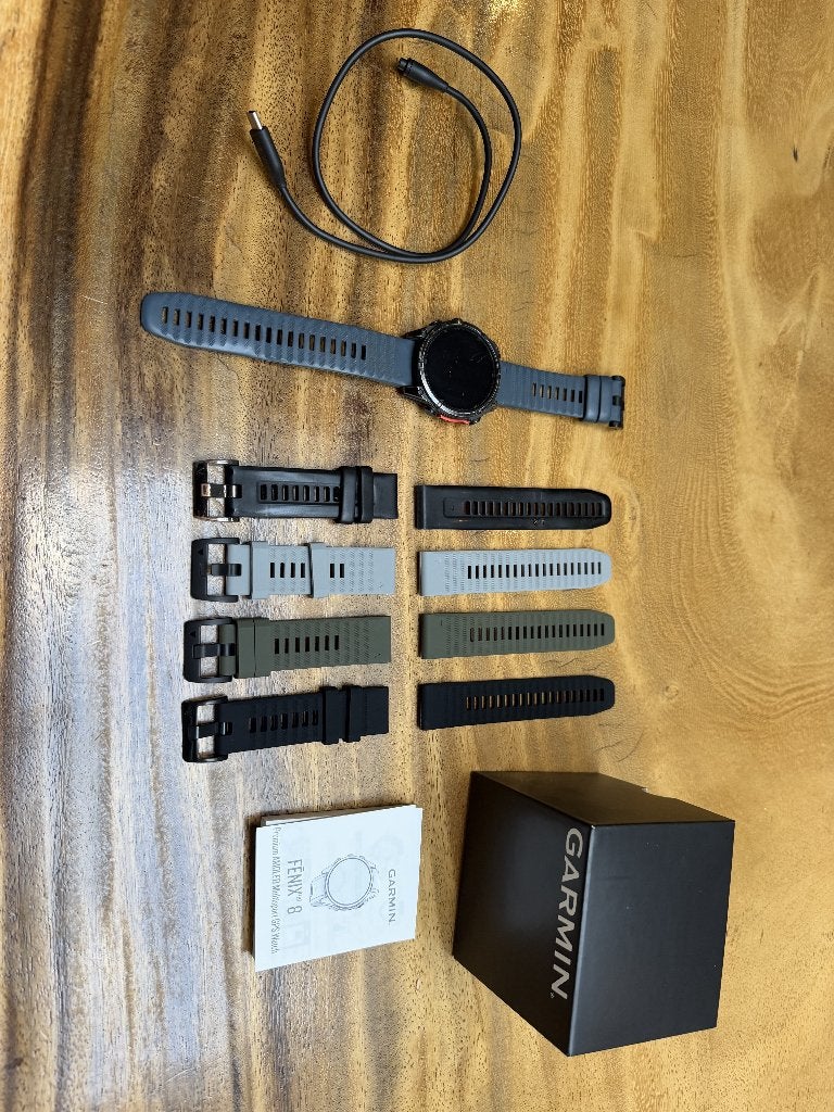 Garmin Fenix 8 amoled 47mm, Bijoux, Sacs & Beauté, Étanche, Garmin, Enlèvement, Utilisé