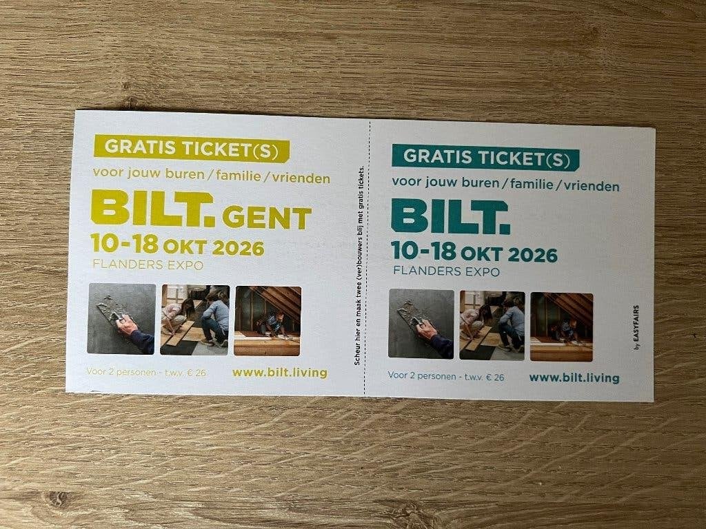 BILT Gent 4 tickets, Tickets & Billets
