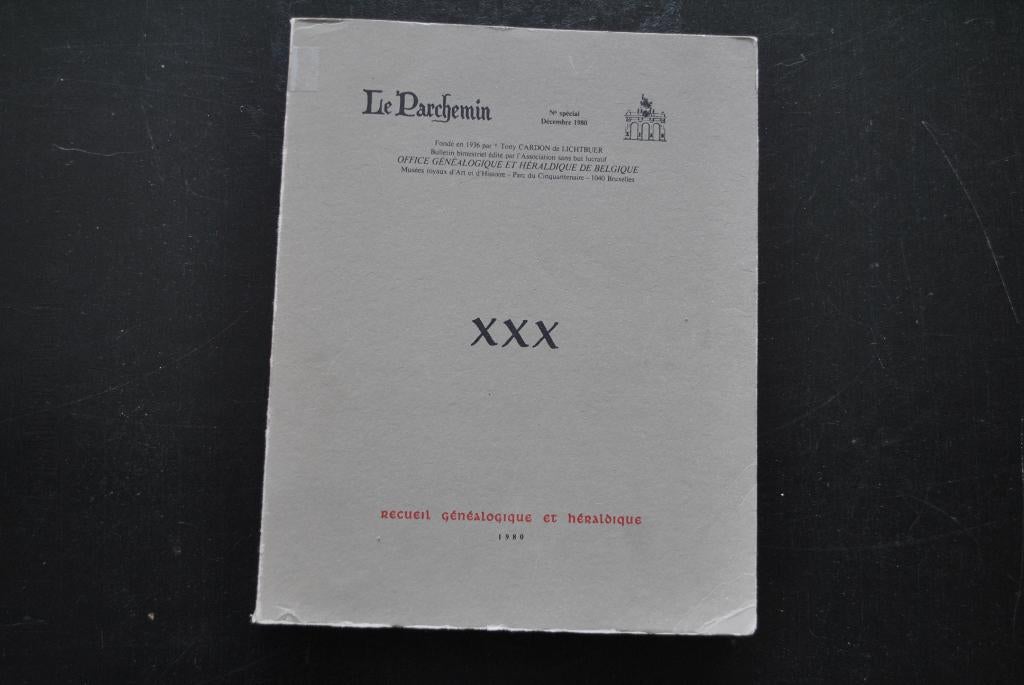 GENEALOGIE HERALDIQUE LE PARCHEMIN 30 VAN DER HEYDEN HAUZEUR, Enlèvement ou Envoi, Utilisé