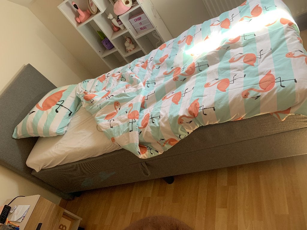 Boxspring 90 x 200 met opbergvak, Ophalen, 90 cm, Eenpersoons, Zo goed als nieuw