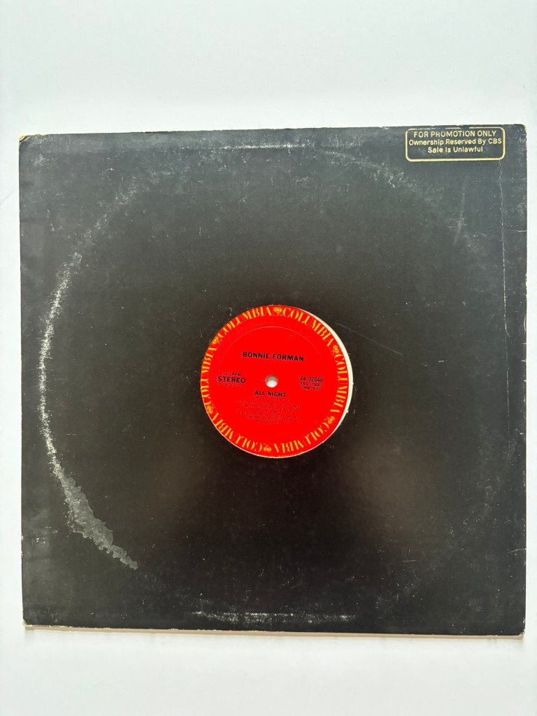 Bonnie Forman - All Night - 12" Promo - CBS Vinyl, CD & DVD, Vinyles Singles, Utilisé, Édition limitée, Single, 1980 - 1989, Autres genres