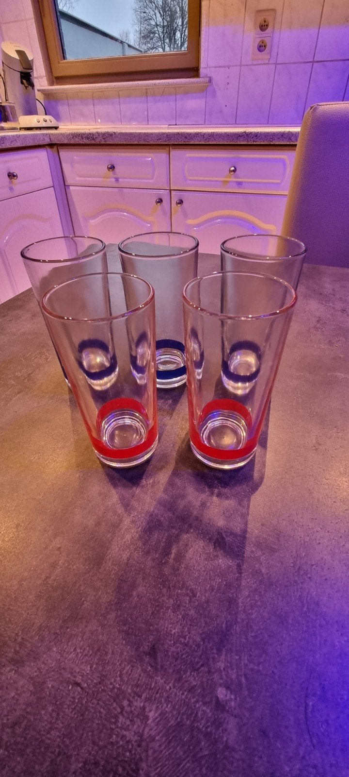Frisdrank glazen 5 stuks, Ophalen, Zo goed als nieuw