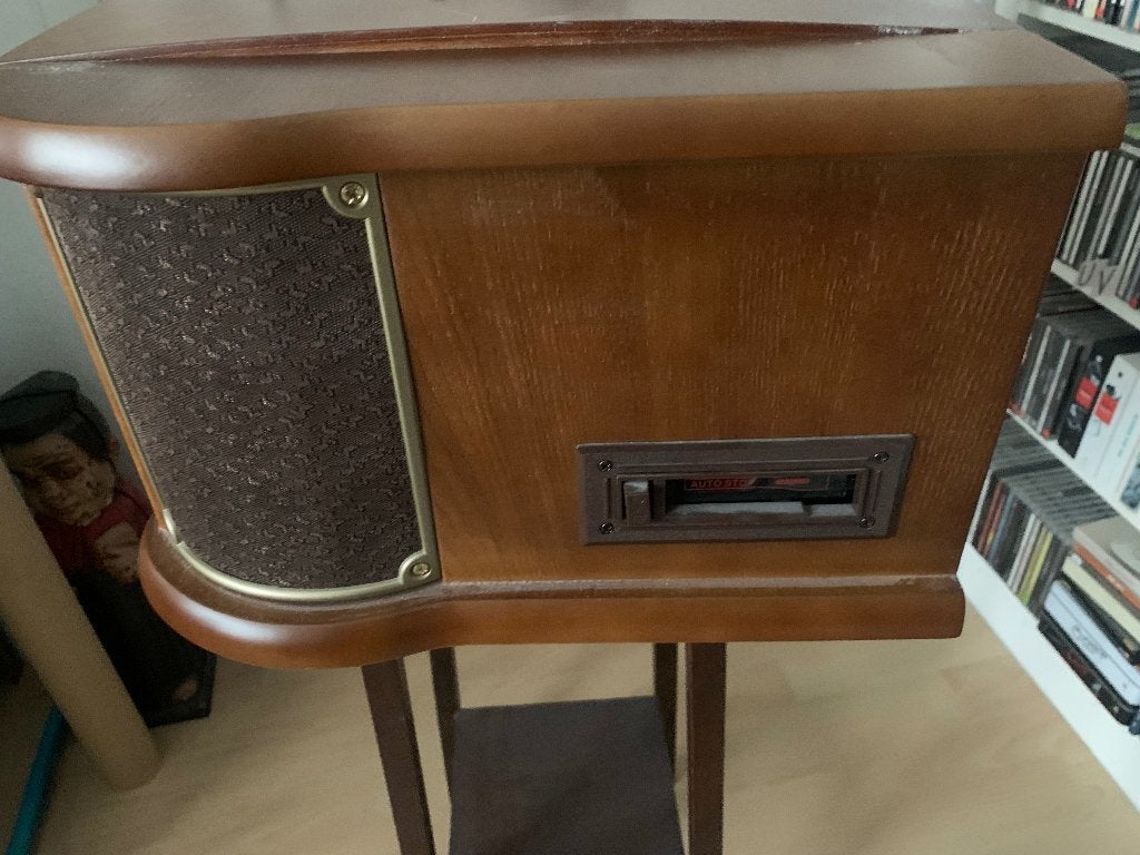 Radio, cd, cassette en platenspeler in 1 toestel, Ophalen, Zo goed als nieuw, Platenspeler, USB-aansluiting