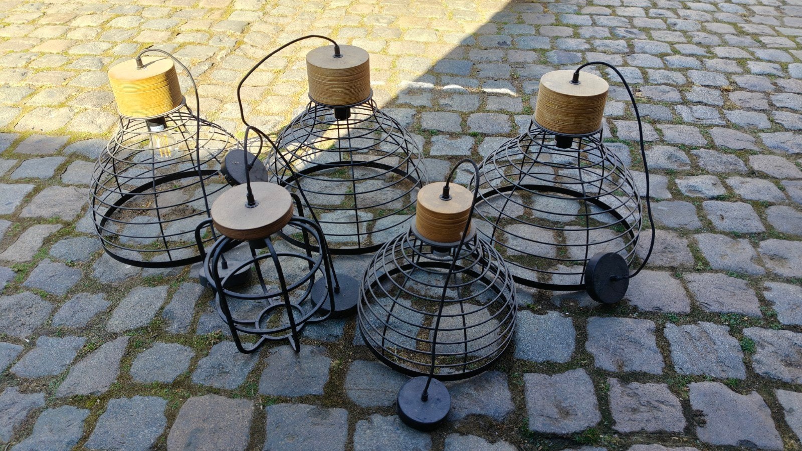 5 moderne plafondlampen, Enlèvement