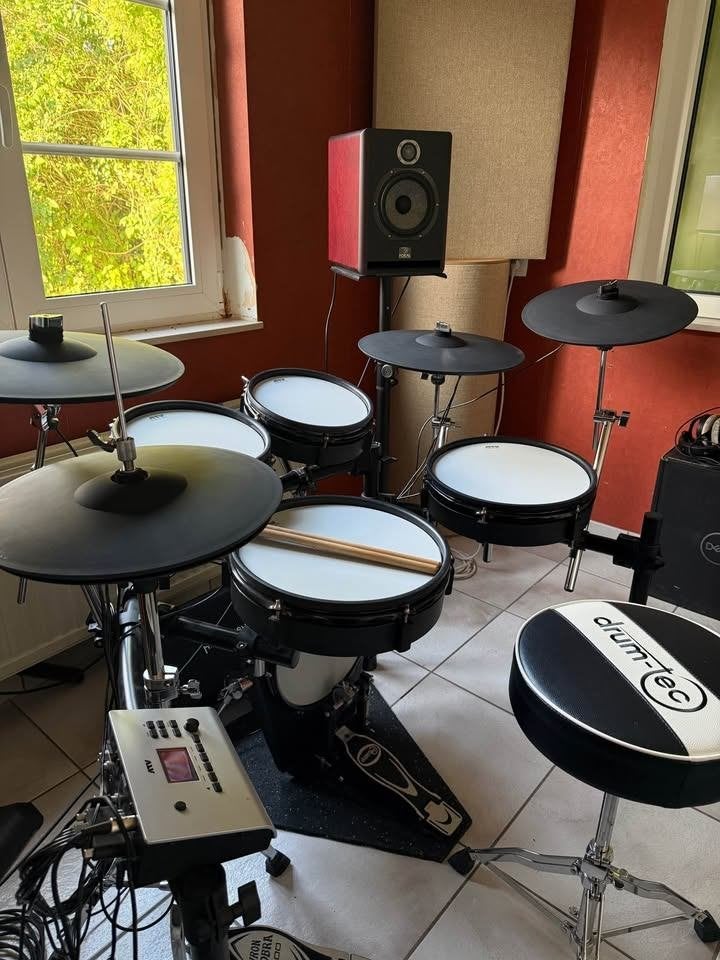 E drums ATV EXS-5 + Hardware, Musique & Instruments, Batteries & Percussions, Enlèvement, Comme neuf, Autres marques, Électronique