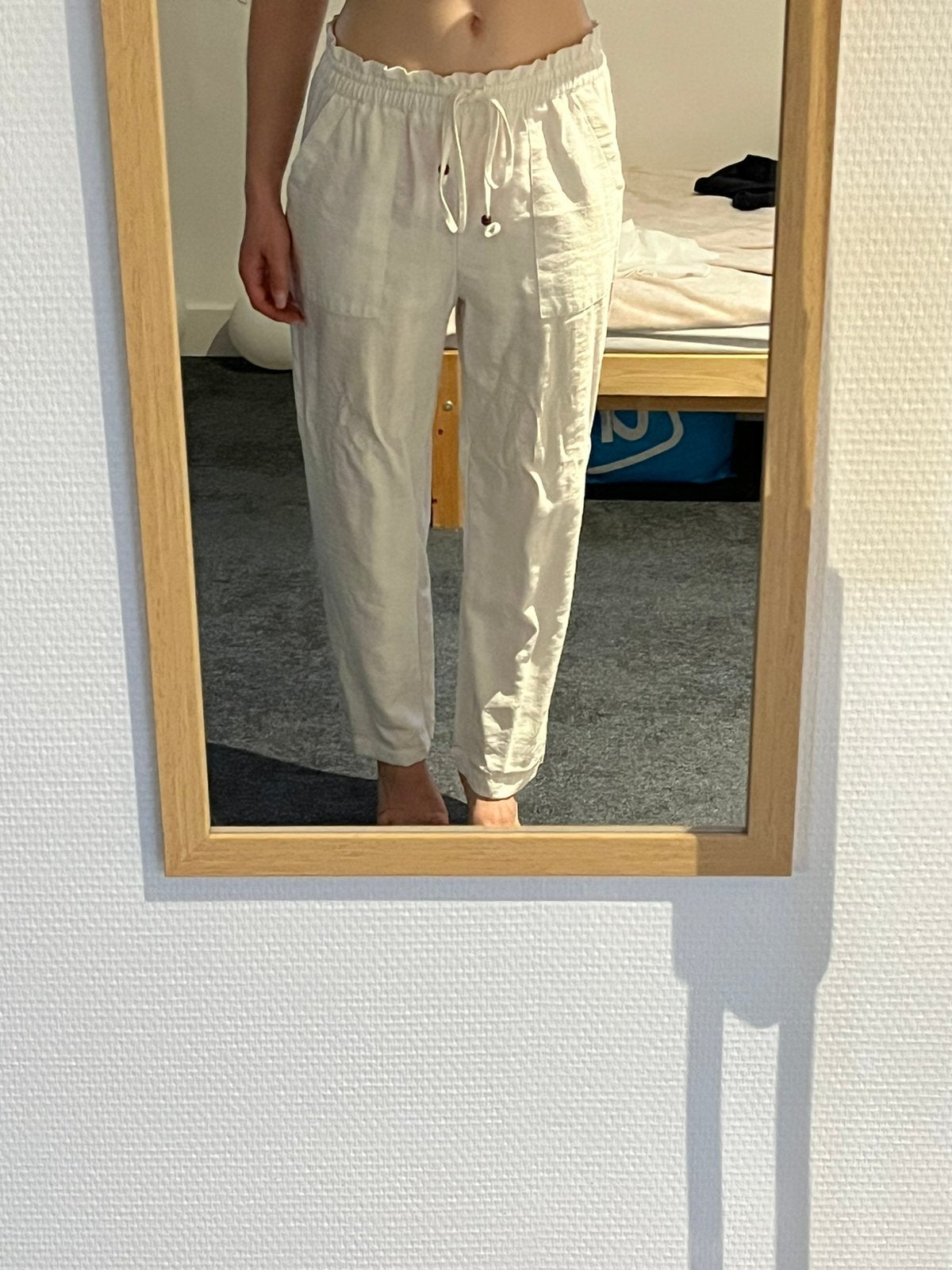 ZARA STRAIGHT COTTON BROEK, Kleding | Dames, Broeken en Pantalons, Verzenden, Zo goed als nieuw