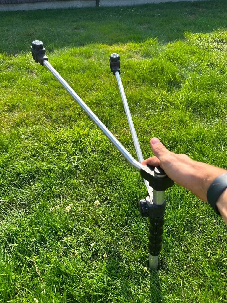 Dubbele hengelsteun / pole rest met bankstick, Ophalen, Zo goed als nieuw, Overige typen