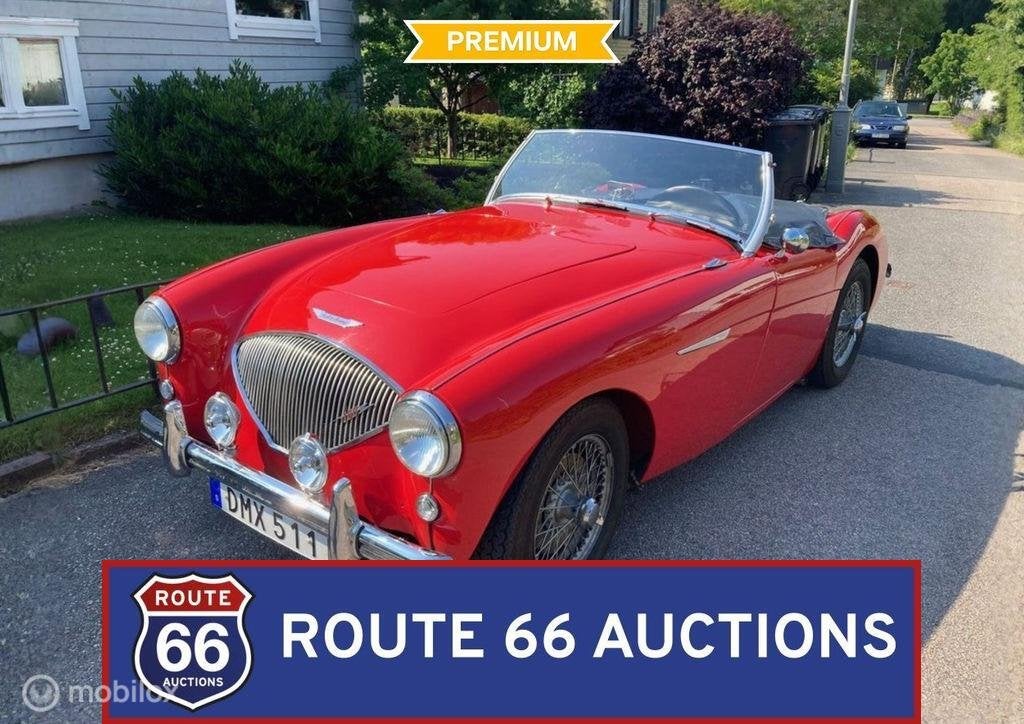 Austin-Healey 100/4 BN1 | 1954 | Route 66 Auctions, Auto's, Austin, Zwart, Bedrijf, Handgeschakeld