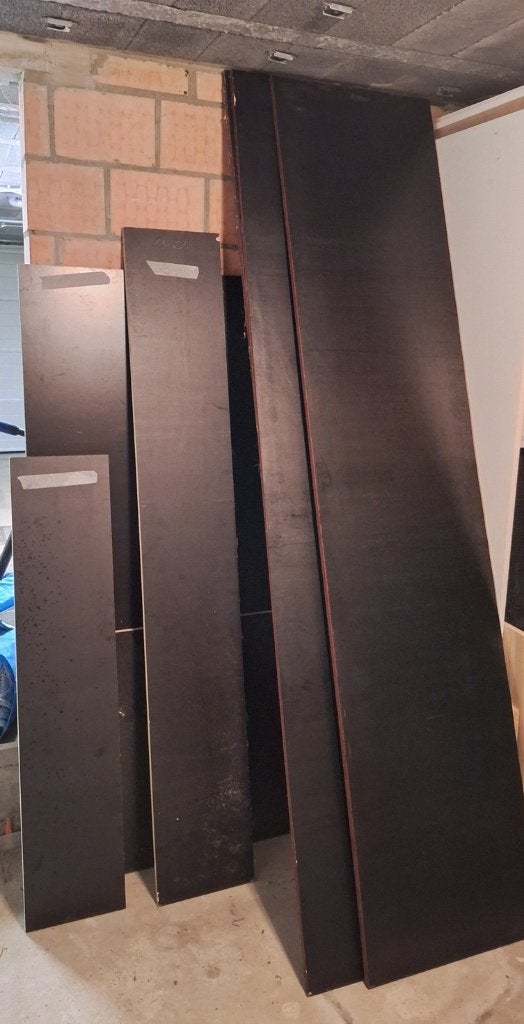 6,5m² de panneaux multiplex (bois marin), Planche, 250 à 300 cm, Utilisé, Moins de 25 mm