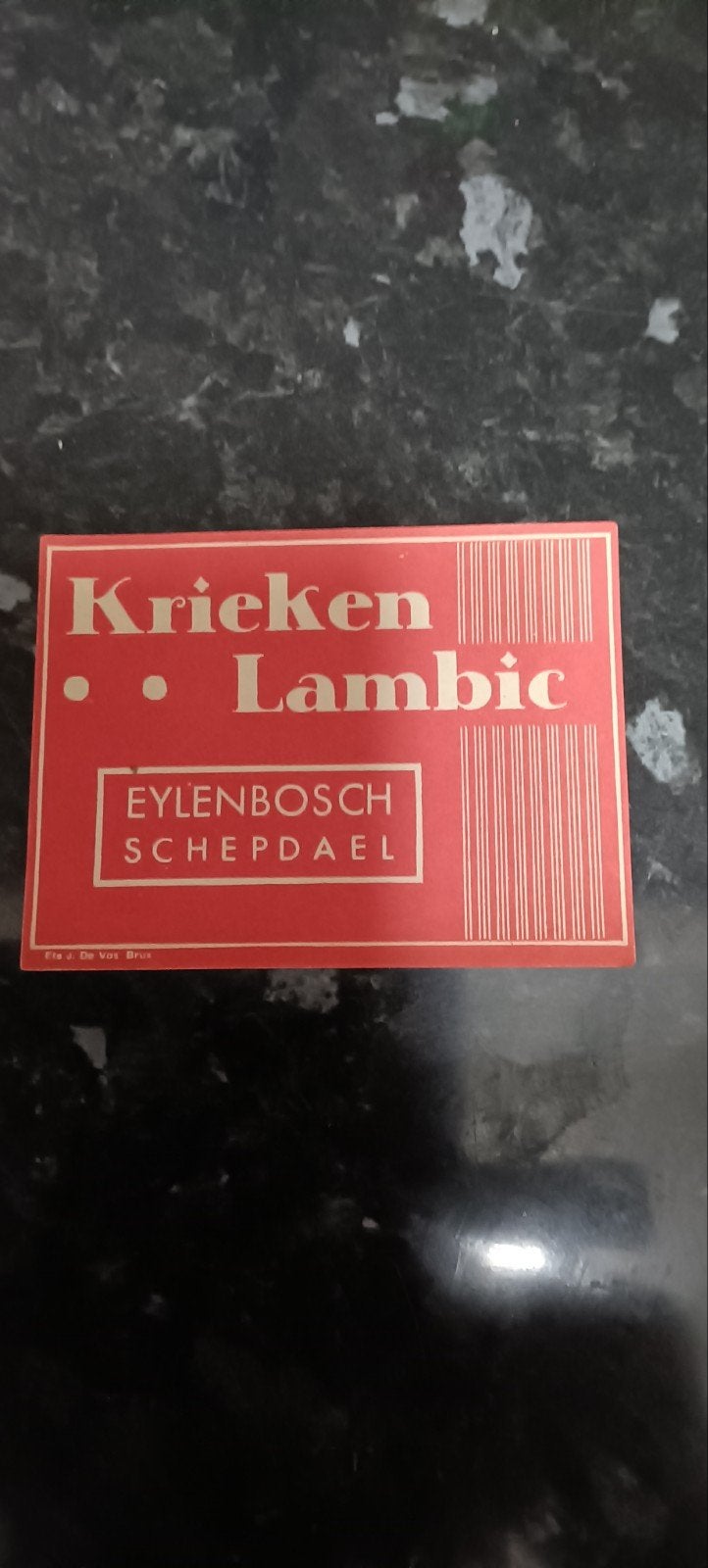 oud bieretiket krieken lambic br Eylenbosch Schepdaal, Enlèvement ou Envoi