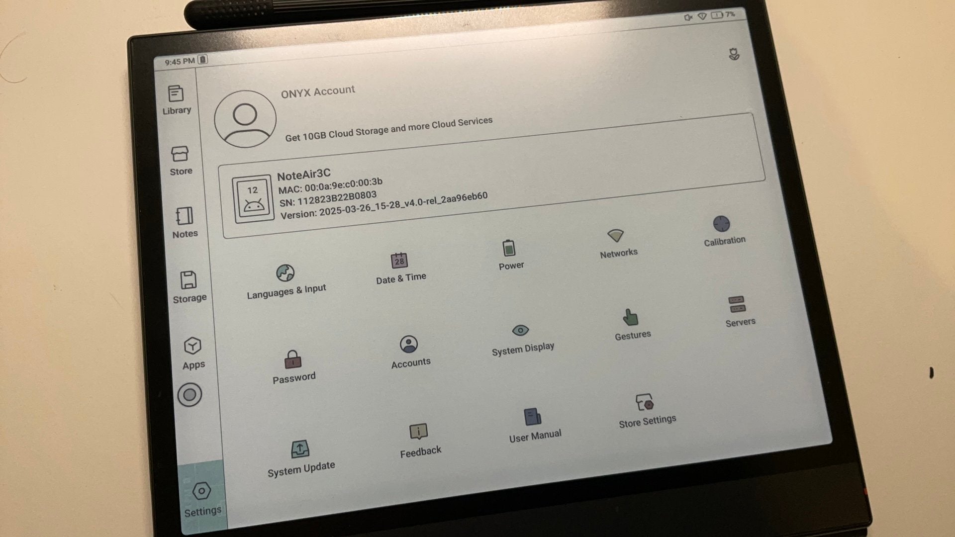 Onyx Boox Note Air 3C, Ophalen, Zo goed als nieuw