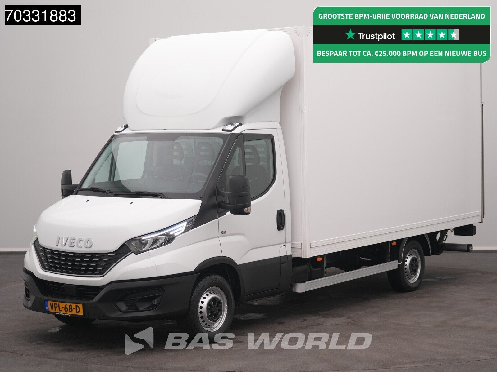 Iveco Daily 35S18 3.0L Automaat Bakwagen Laadklep Zijdeur Ai, Auto's, Automaat, Multifunctioneel stuurwiel, Stof, Gebruikt