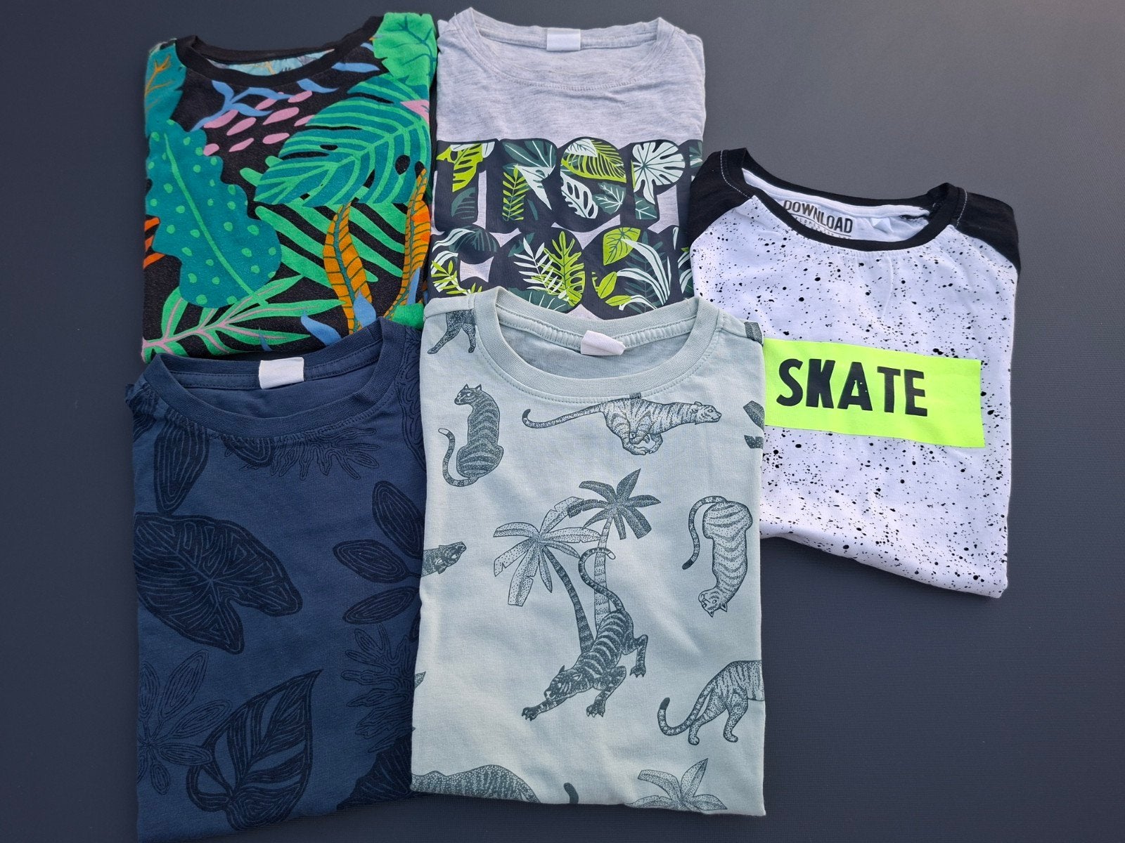5 t'shirten jongens, Kinderen en Baby's, Kinderkleding | Maat 134, Ophalen of Verzenden