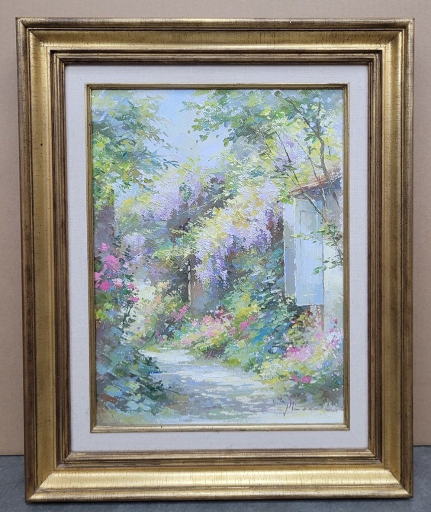 Johan MESSELY, het tuinpad, Enlèvement ou Envoi, Paysage, Toile, Signé