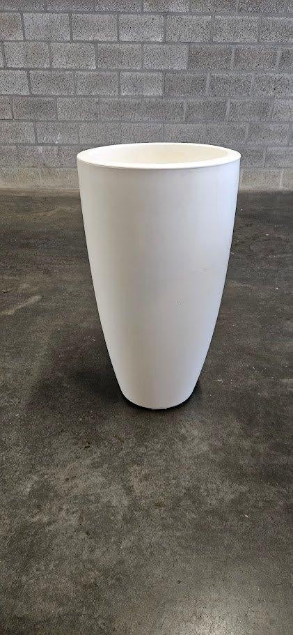 Hoge kunststof bloempot wit D: 34 H:62 Merk: Elho, Tuin en Terras, Kunststof, Gebruikt, Rond, Balkon