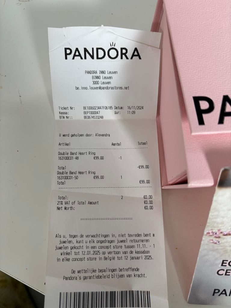 Pandora ring te koop!, Ophalen of Verzenden, Zo goed als nieuw