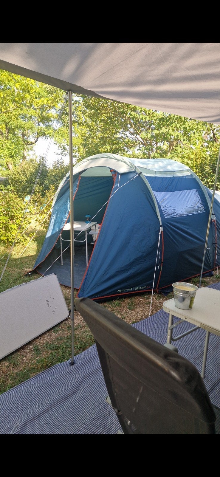 kampeer tent voor 4 personen, Caravans en Kamperen, Ophalen, Zo goed als nieuw, Tot en met 4