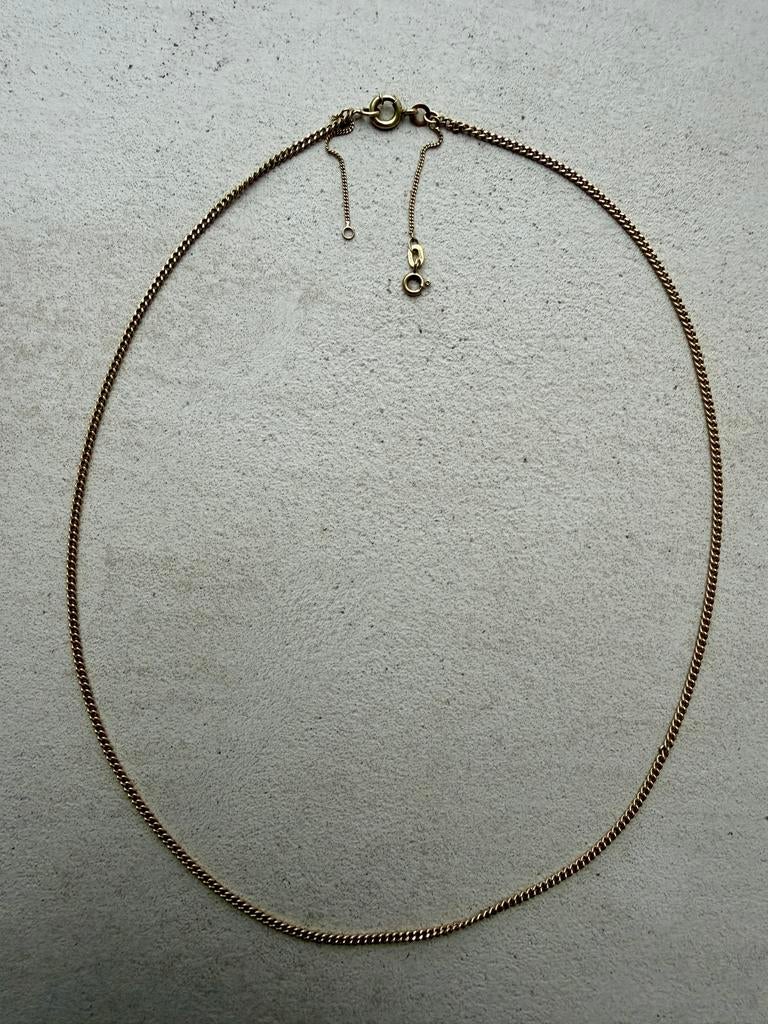 18 karaat gouden ketting gourmet schakel 750 50 cm 9.58 gram, Enlèvement ou Envoi, Or