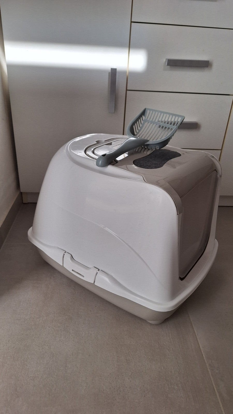kattenbak large met deksel en schepje, Dieren en Toebehoren, Verzenden