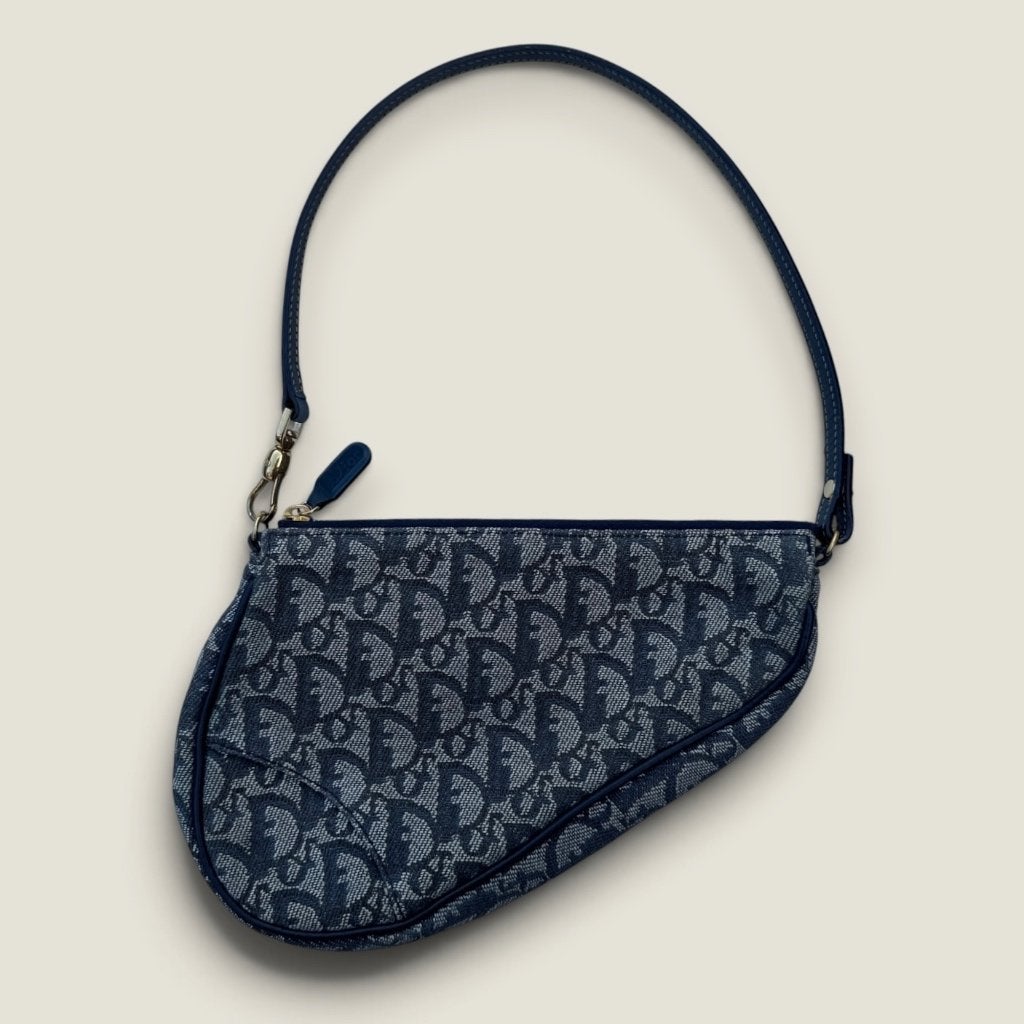 Sac de selle Christian Dior Diorissimo bleu marine, Enlèvement ou Envoi, Utilisé, Bleu, Autres marques