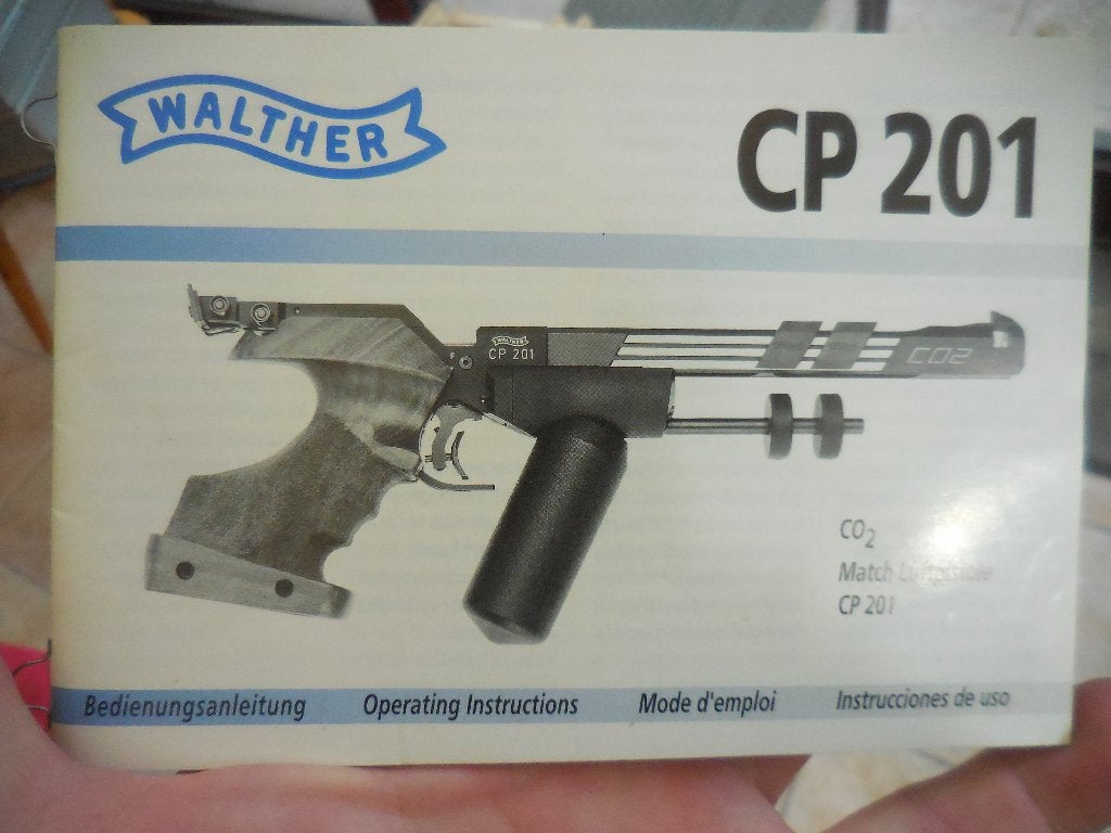 livret mode d'emploi Walther CP 201, Enlèvement ou Envoi