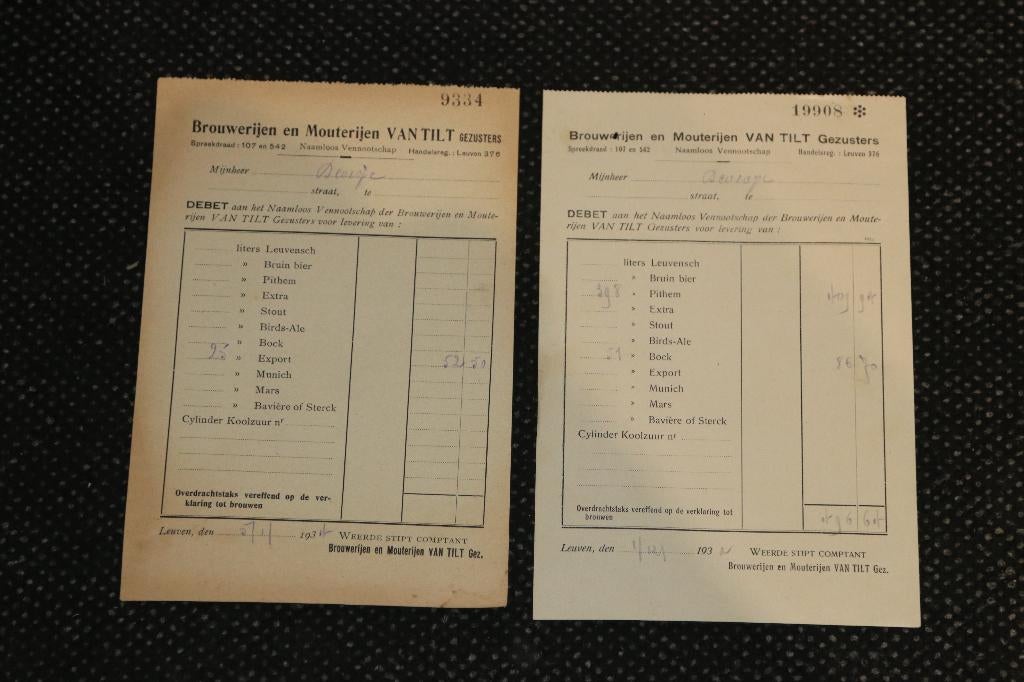 bier gezusters Van Tilt Leuven 1932 en 1934, Verzamelen, Ophalen of Verzenden