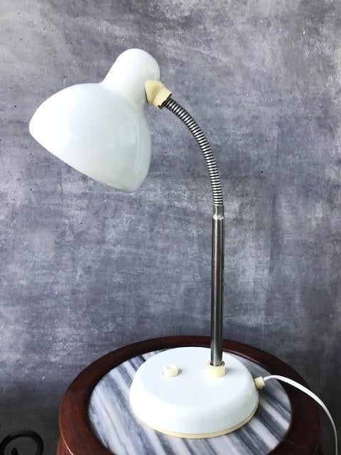 Lamp Bureau Wit Email ️‍️Vintage Jaren 1980😎⚡💑🎁🤗👌, Antiek en Kunst, Antiek | Verlichting, Ophalen of Verzenden
