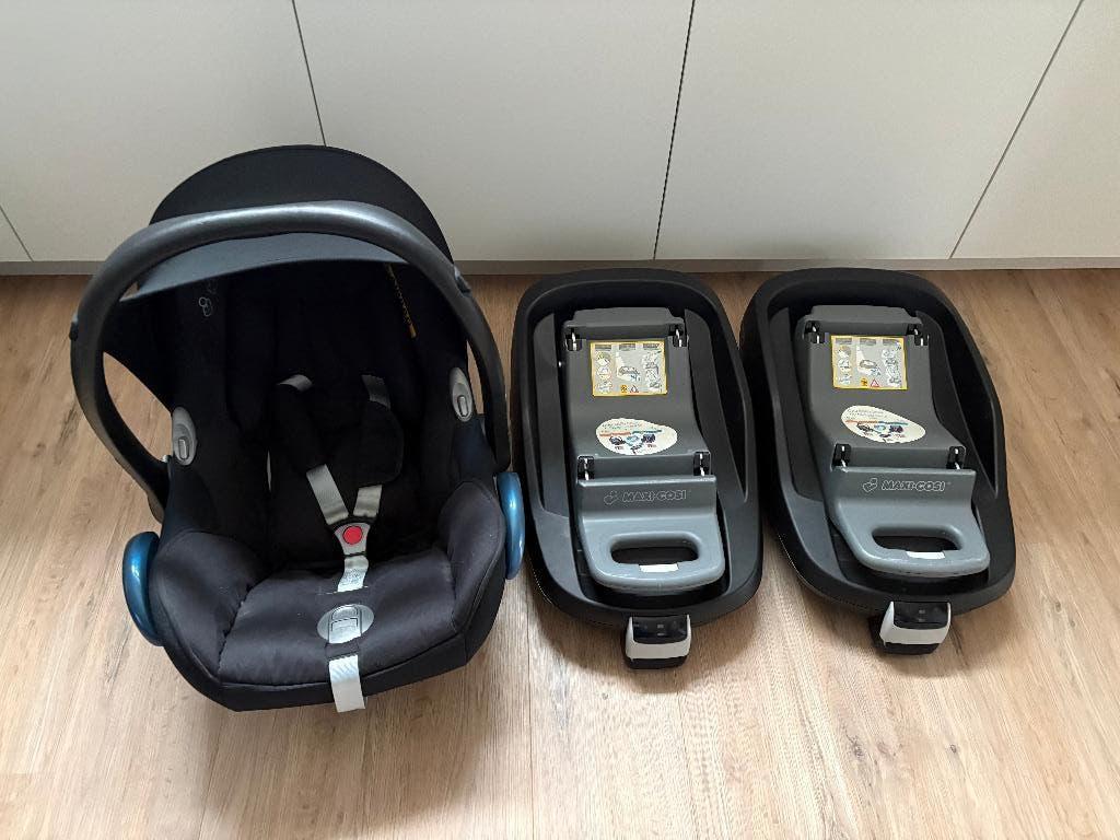 maxi cosi cabriofix + 2xfamilyfix + Dooky zonnescherm + hoes, Gebruikt, Verstelbare rugleuning, Isofix, Maxi-Cosi