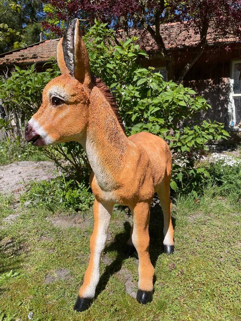 Ezel, tuin, boerderij, vijver, dierentuin 100cm, Ophalen, Nieuw, Kunststof, Dierenbeeld