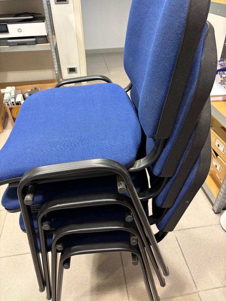 Chaises, Maison & Meubles, Chaises, Enlèvement, Utilisé, Bleu, Quatre
