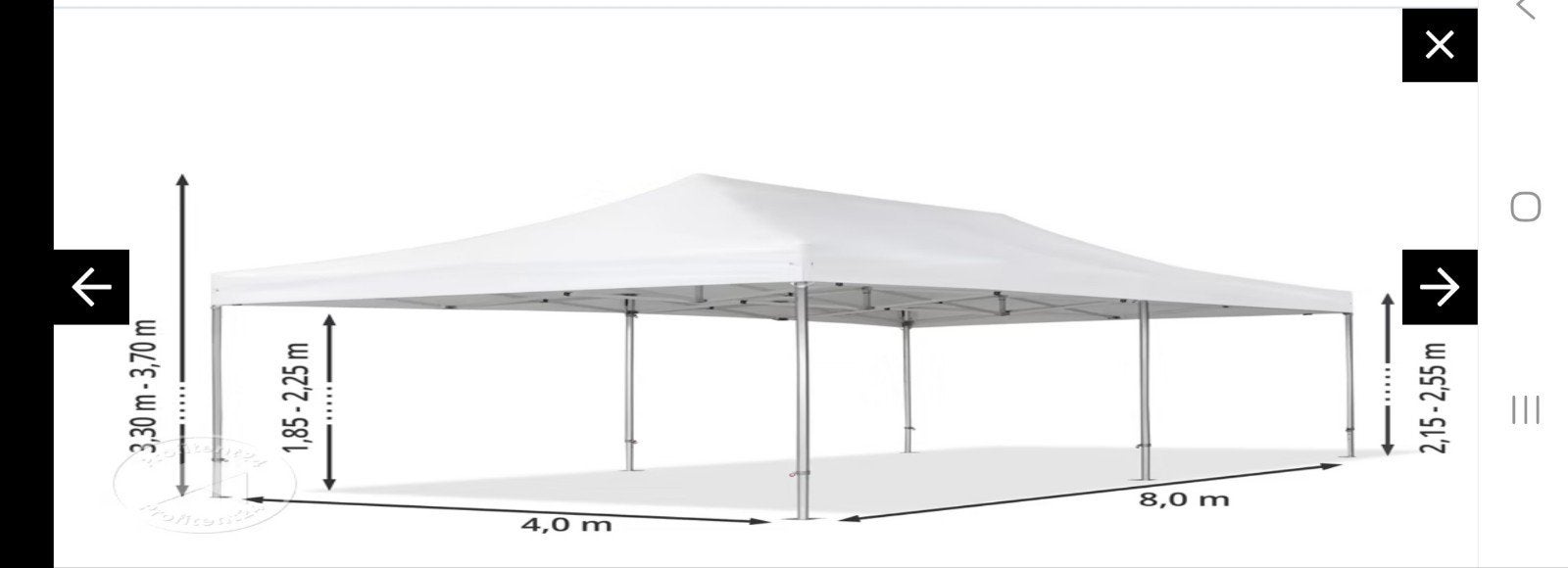 Partytent easy-up verhuur, Ophalen, Partytent