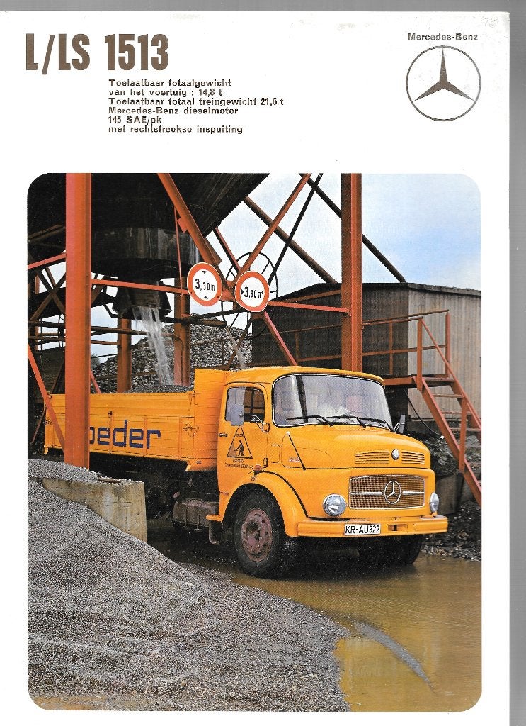 MERCEDES L1513 & L1819, Livres, Autos | Brochures & Magazines, Enlèvement ou Envoi, Utilisé, Mercedes