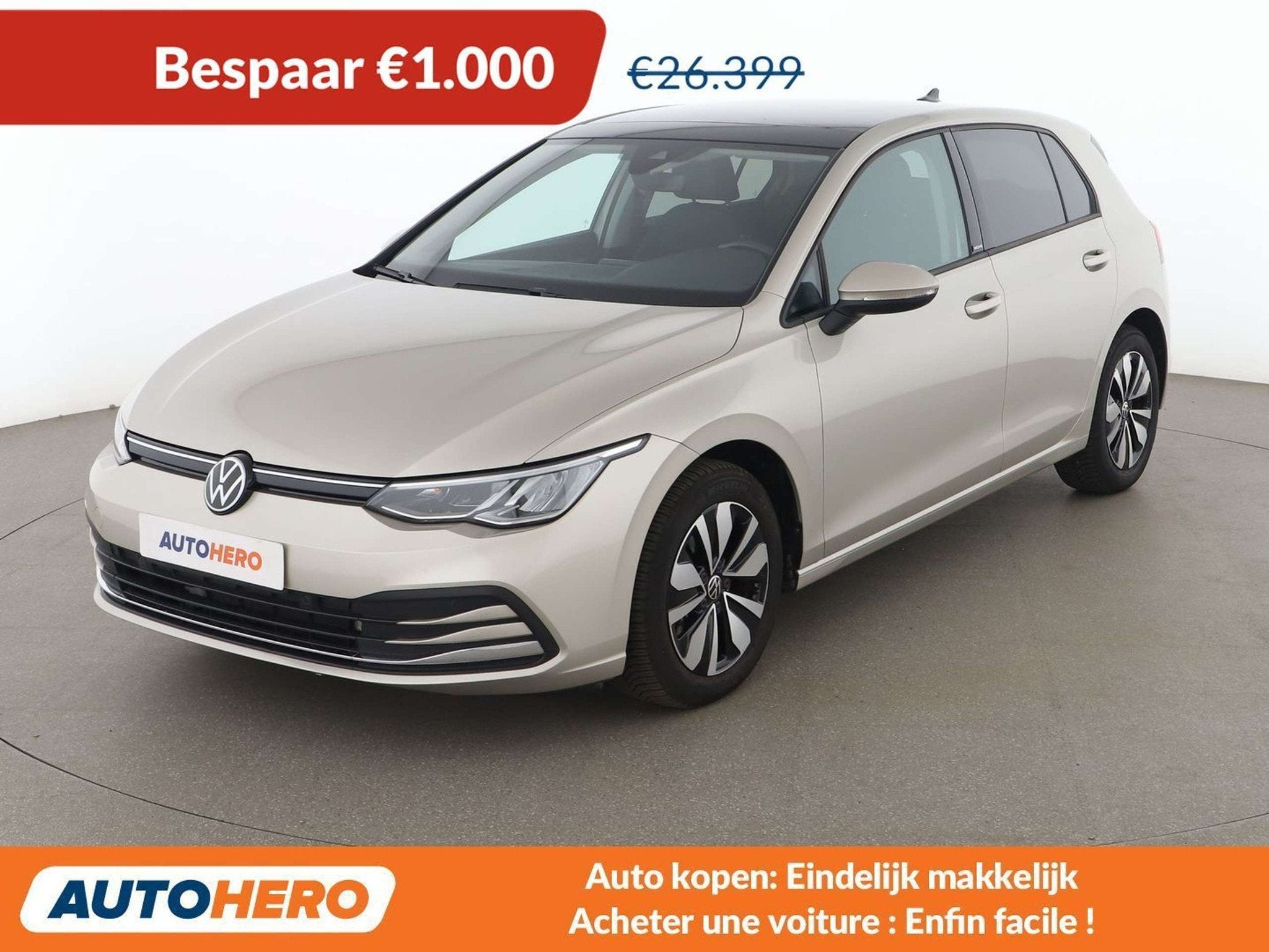 Volkswagen Golf 2.0 TDI Move (bj 2024, automaat), Auto's, 1441 kg, Stof, Gebruikt, Beige