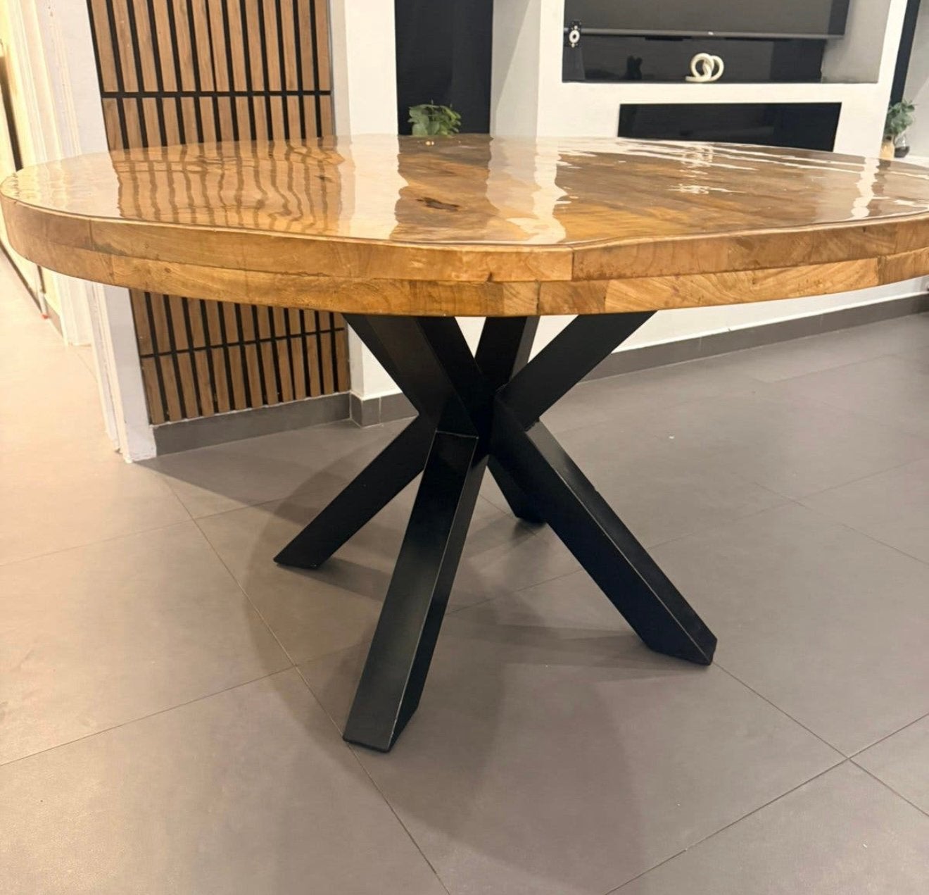 Eetkamertafel 1,20, Huis en Inrichting, Ophalen, Zo goed als nieuw, Rond